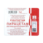 Piratsetam 20% eritmasi 10ml №5 in'ektsiya uchun eritma