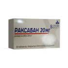 Raksaban 20 mg № 30 tabletkalari