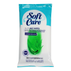 Салфетки влажные Soft care алоэ №10