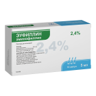 i uchun Eufillin 2,4% 5ml No 10 eritmasi.