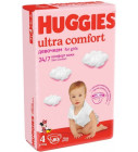 Huggies UC bezi o'lchami №4 №80 qizlar uchun