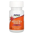 D3 vitamini NOW, 10000 IU, qopqoqlar. № 120