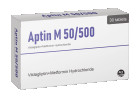 Аптин М, 50/500 мг, таблетки №30