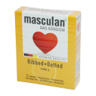 Prezervativ Masculan-3 №3 halqali va sivilceli/