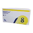 Insul uchun bir marta ishlatiladigan ignalar. in'ektsiya NovoFine 30G 0,3 * 8 mm No 100