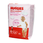 Huggies Ultra Comfort tagliklari qizlar uchun №4+ #17 o'lchamli