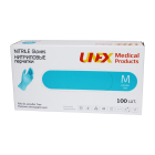 Nitril qo'lqoplar. asal. n/s. n/opud.blue. r.M № 100