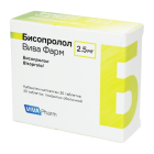Bisoprolol Viva Pharm 2,5 mg № 30 tabletkalari