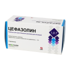 Cefazolin 1,0 g № 1 in'ektsiya uchun eritma tayyorlash uchun kukun