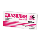 Diazolin 100 mg № 10 tabletkalari