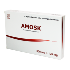 Амоск (Амоксиц,Клавул.) 500 мг+125 мг №14 таблетки