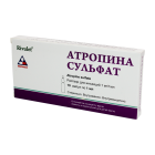 Atropin sulfat 1 mg/ml 1 ml № 10 in'ektsiya uchun eritma