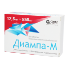 Diampa-M 12,5 mg+850 mg No 28 tabletka.