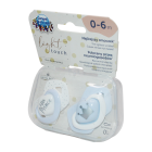 Соска силиконовая Royal baby (0-6 месяцев) голубая №2