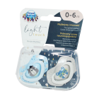 Соска силиконовая Bonjour Paris (0-6 месяцев) голубая №2