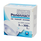 Лейкопластырь ткан.основа Ролепласт 3смх300см