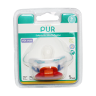 Соска-пустышка Pur силиконовая ортодонтическая 6 месяцев+