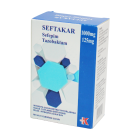 Tseftakar (1000 mg + 125 mg) №1 in'ektsiya uchun eritma tayyorlash kukuni