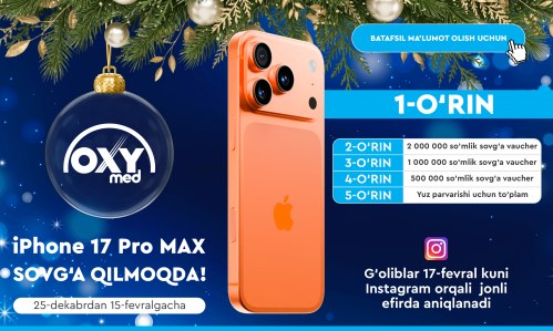 OXYmed iPhone 17 Pro MAX-ni o'ynaydi!