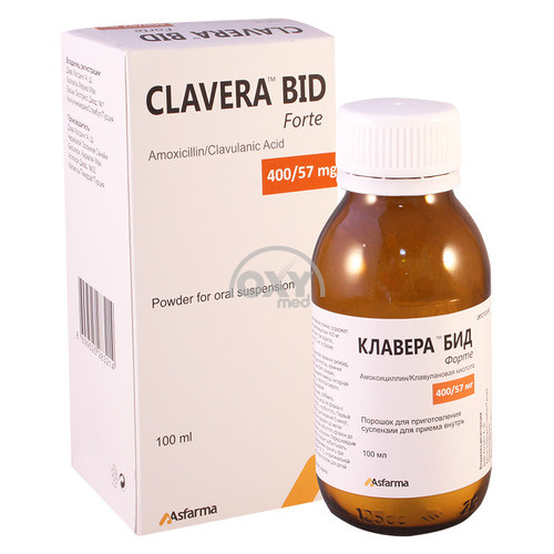 product-Klavera BID Forte 400/57 mg 100 ml porsiyalangan/qo'shilgan suspenziya
