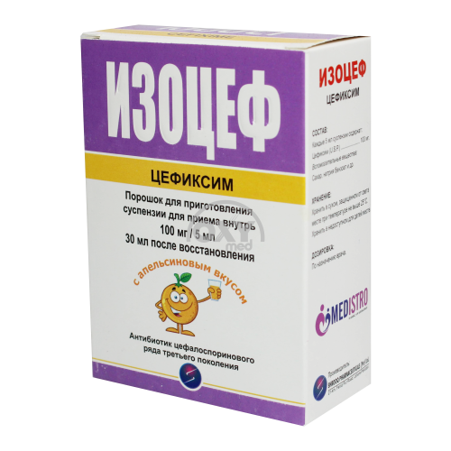 product-Isotsef 100 mg / 5 ml 30 ml porsiyalar d / suspenziya d / p / og'iz orqali