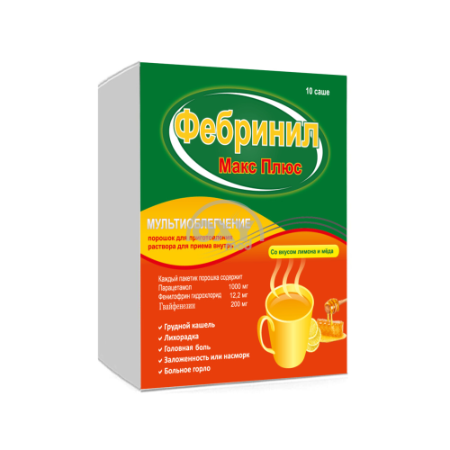 product-Febrinil Max Plus, 4,8 g, paketlar. № 10