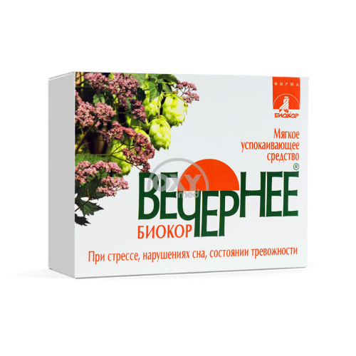 product-Kechki xotirjamlik Biokor 0,18g No 60 tabletkalari