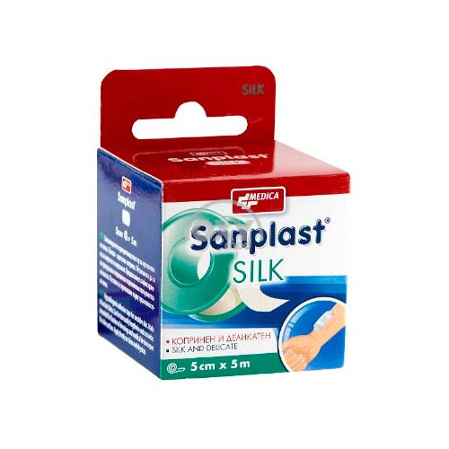 product-Лейкопластырь Sanplast Silk, 5см/5м №1