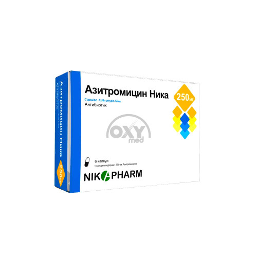 product-Азитромицин-Ника 250мг №6 капс.