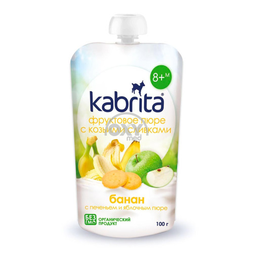 product-Meva pyuresi Kabrita bananli pechenye va olma 100g 8+