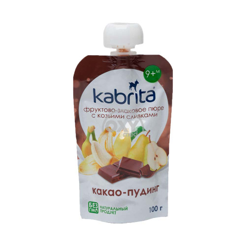 product-Пюре фруктово-злаковое "Kabrita" Какао-пудинг 100г 9+