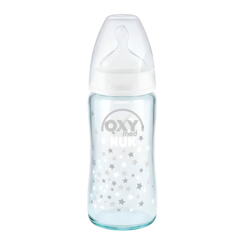 product-Бутылочка NUK стеклянная с латексной соской 0-6 месяцев в коробке 240мл