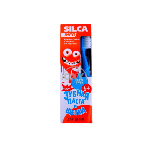product-Набор детский "Silcamed" зубная паста (кола) 65г +щетка