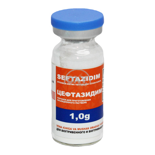 product-Seftazidim 1g №1 in'ektsiya uchun eritma tayyorlash uchun kukun