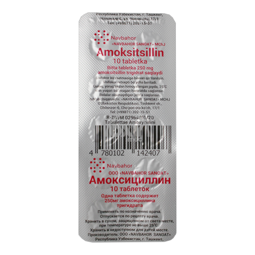 product-Амоксициллин 250мг №10 табл.
