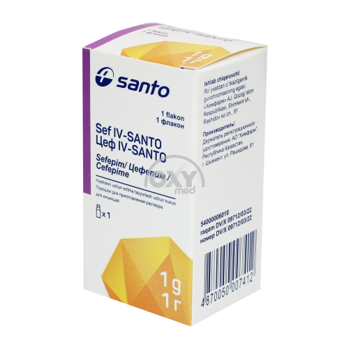 product-Цеф IV-SANTO(Цефепим) 1г пор. д/п/р-ра д/и.