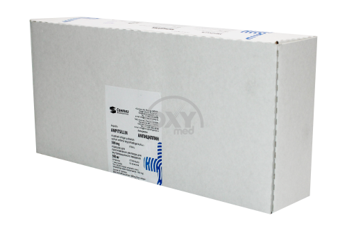 product-Mushak ichiga yuborish uchun eritma tayyorlash uchun ampitsillin 500 mg № 50 kukun