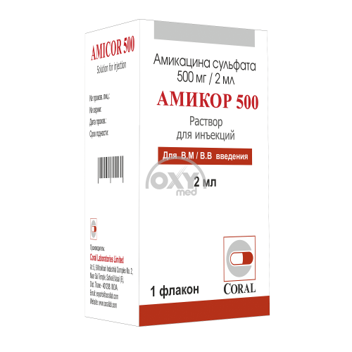 product-Амикар 500, 500 мг/2 мл, флакон №1
