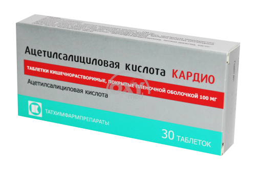 product-Ацетилсалициловая к-та Кардио 100мг№30 табл.