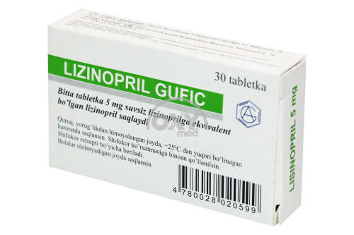 product-Лизиноприл Gufic 5 мг №30