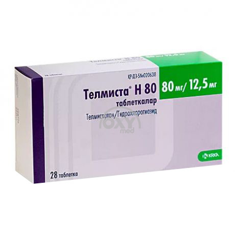 product-Telmista N 80mg/12,5mg № 28 tabletkalari