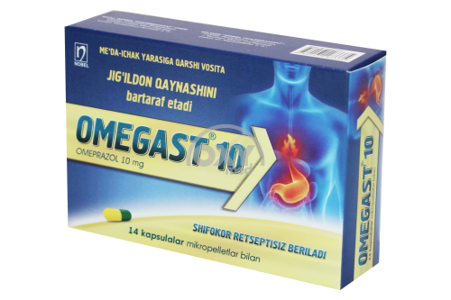 product-Omegast 10 kapsulalari № 14 mikropelletlar bilan