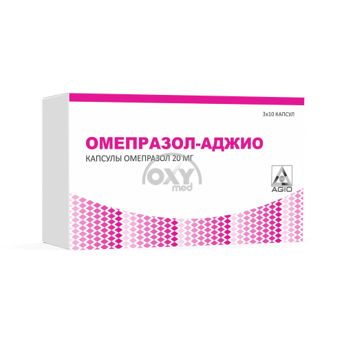 product-Омепразол-Аджио 20 мг №30 капс.