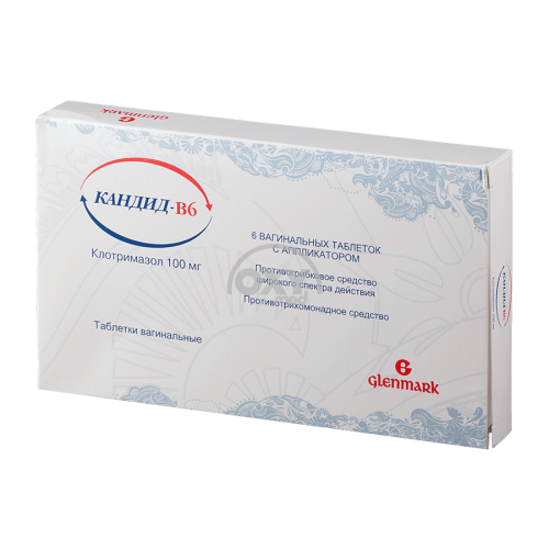 product-Candide B-6 100 mg. № 6 vaginalar. aplikator bilan