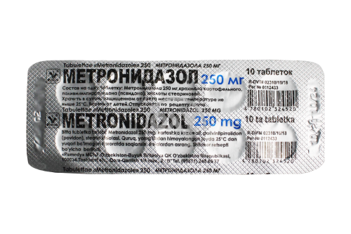 product-Metronidazol 250 mg № 10 tabletkalari