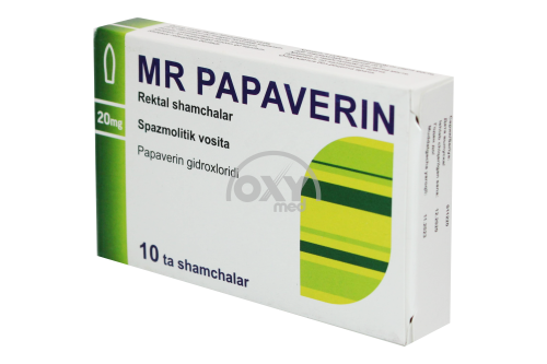 product-Papaverin-MR 20 mg No 10 supp.