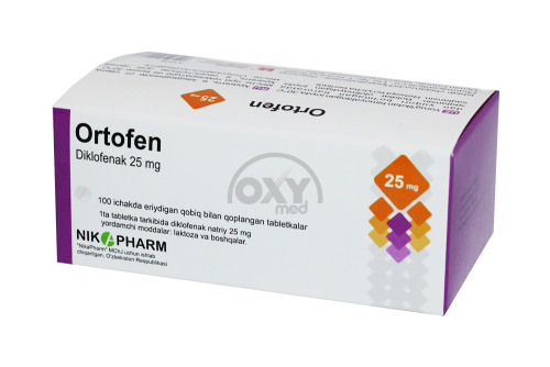 product-Ortofen 25 mg No 100 tabletka.