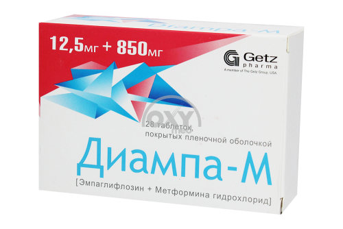 product-Диампа-М 12,5 мг+850 мг №28 таблетки