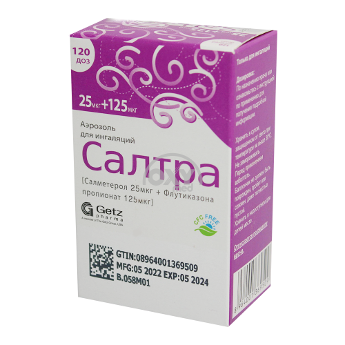 product-Салтра 25 мкг+125 мкг 120 доз аэрозоль для ингаляций