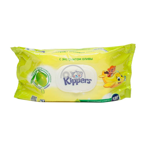 product-Салфетки влажные детские Kippers оливки №120